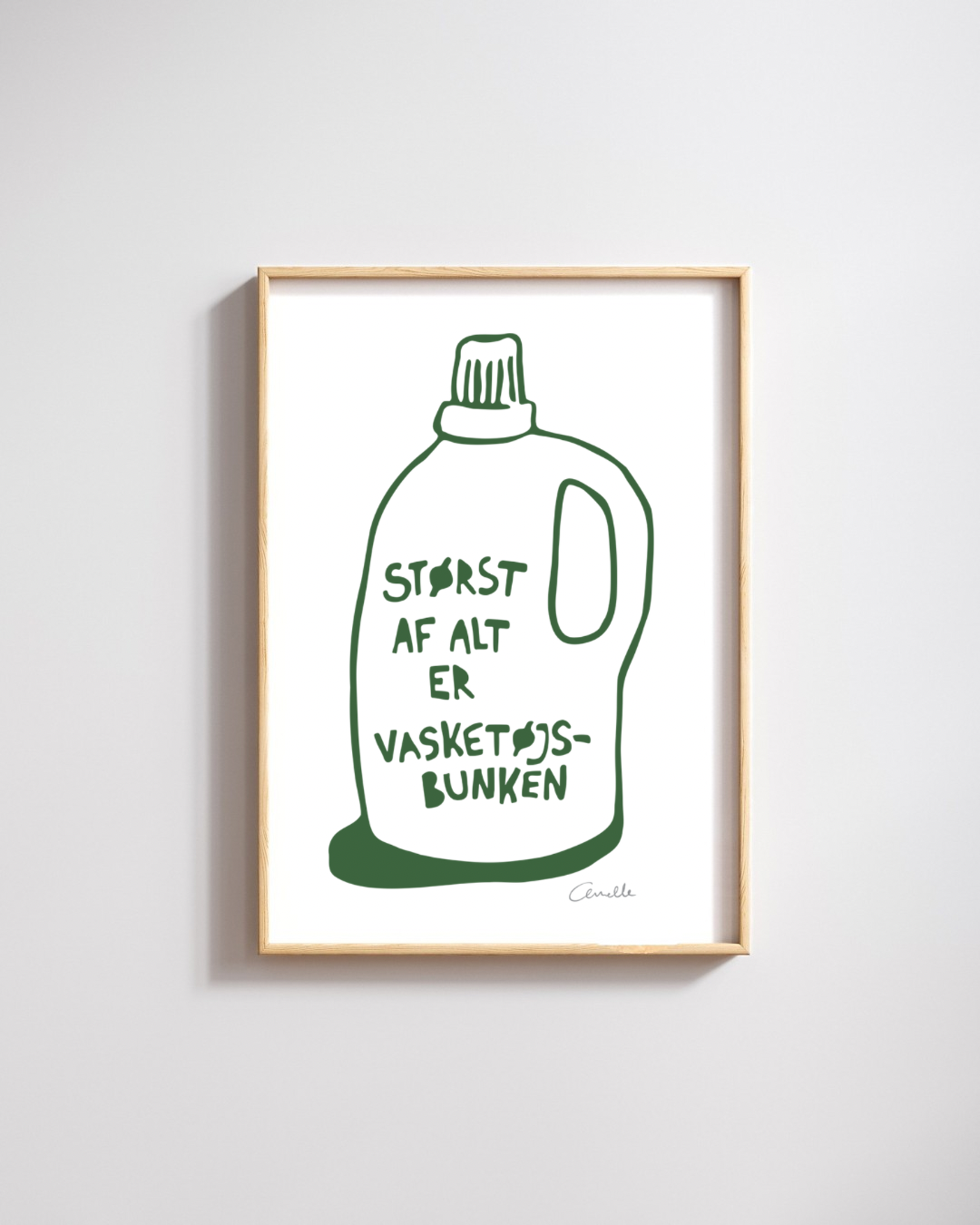 Vasketøjsbunken - Kunstplakat