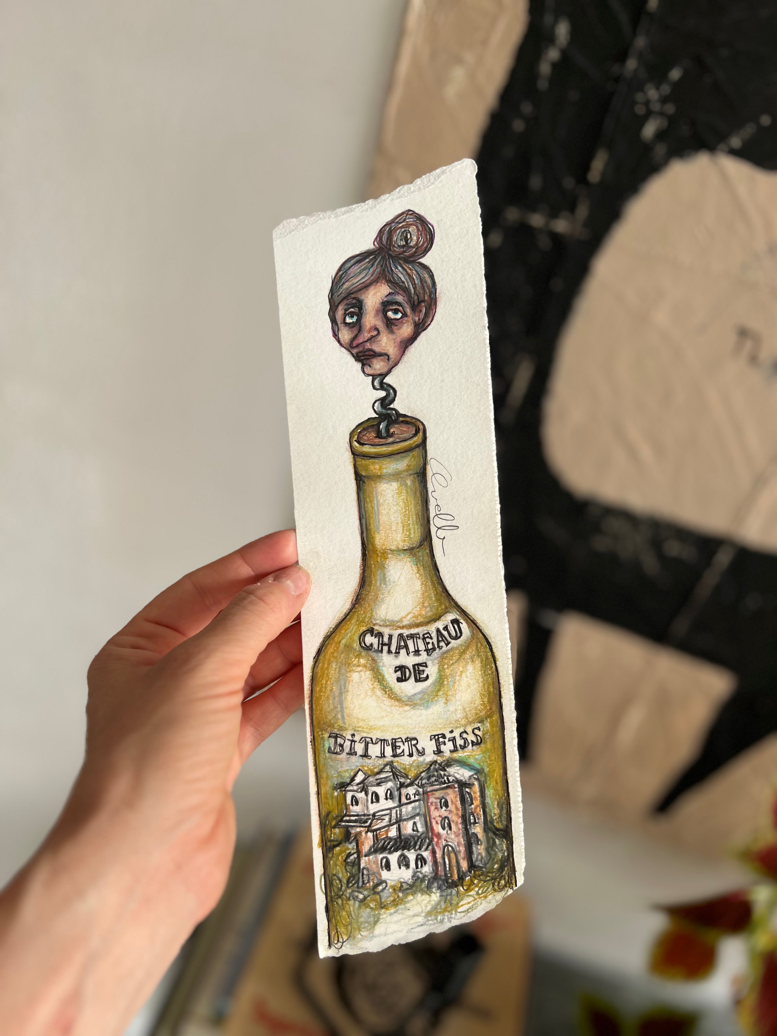 Originalt maleri | CHATEAU de Bitter Fiss | Anette Zimmerlund