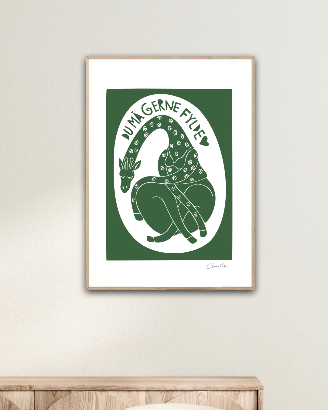 Du må gerne fylde - Kunstplakat