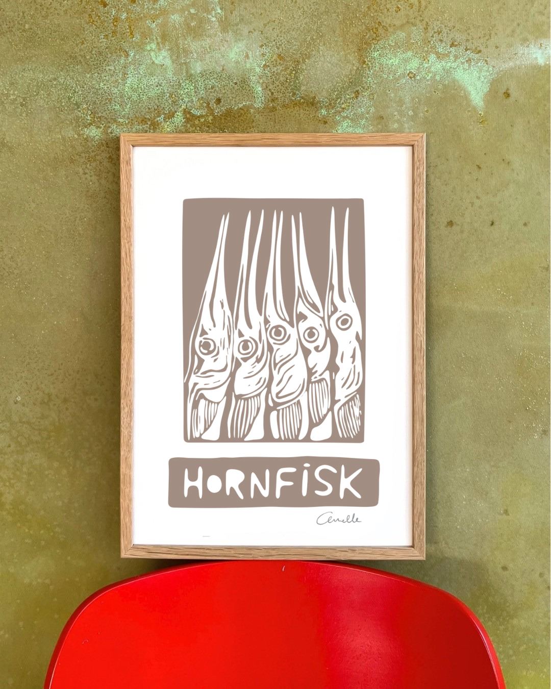 Hornfisk - Kunstplakat