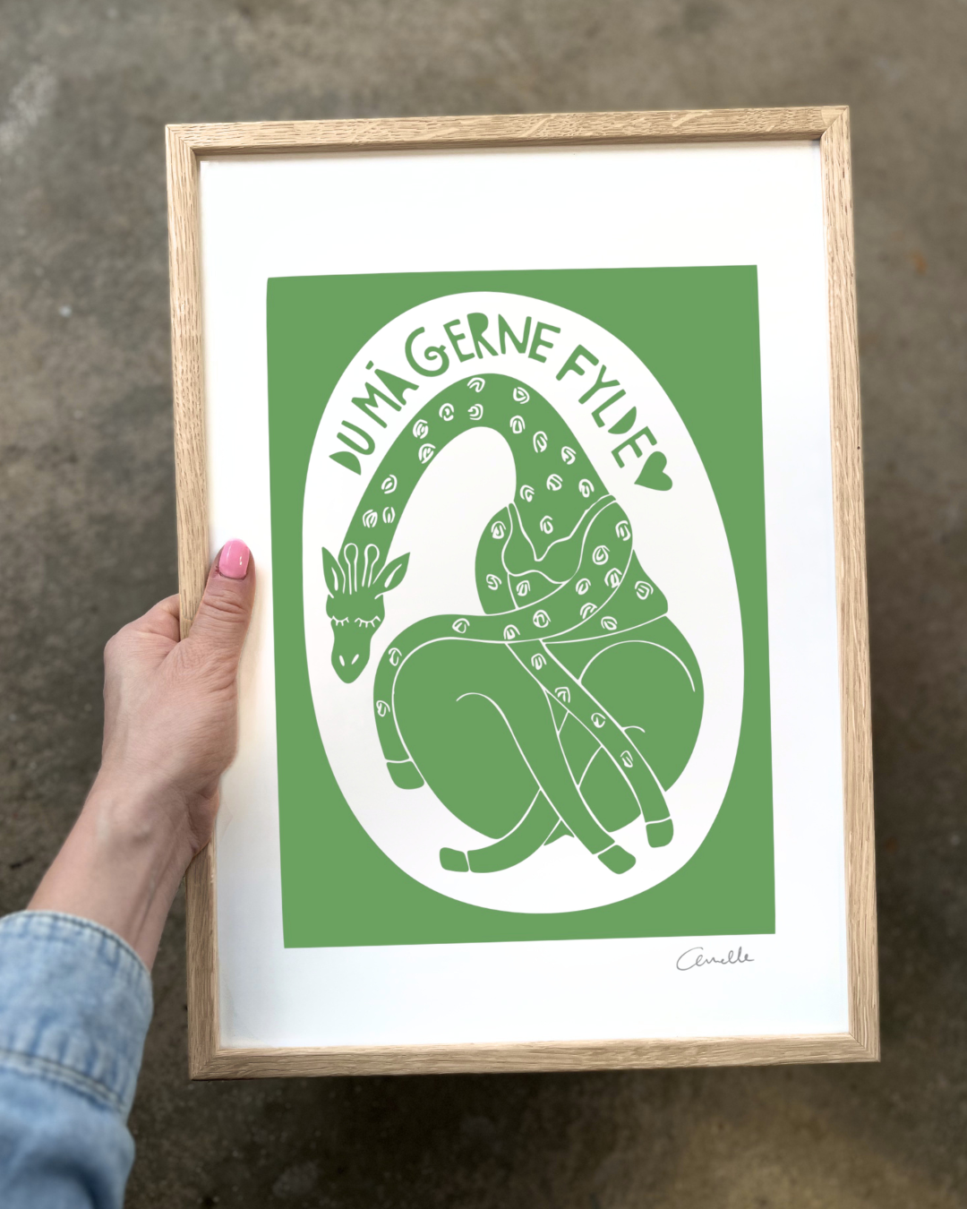 Du må gerne fylde - Kunstplakat