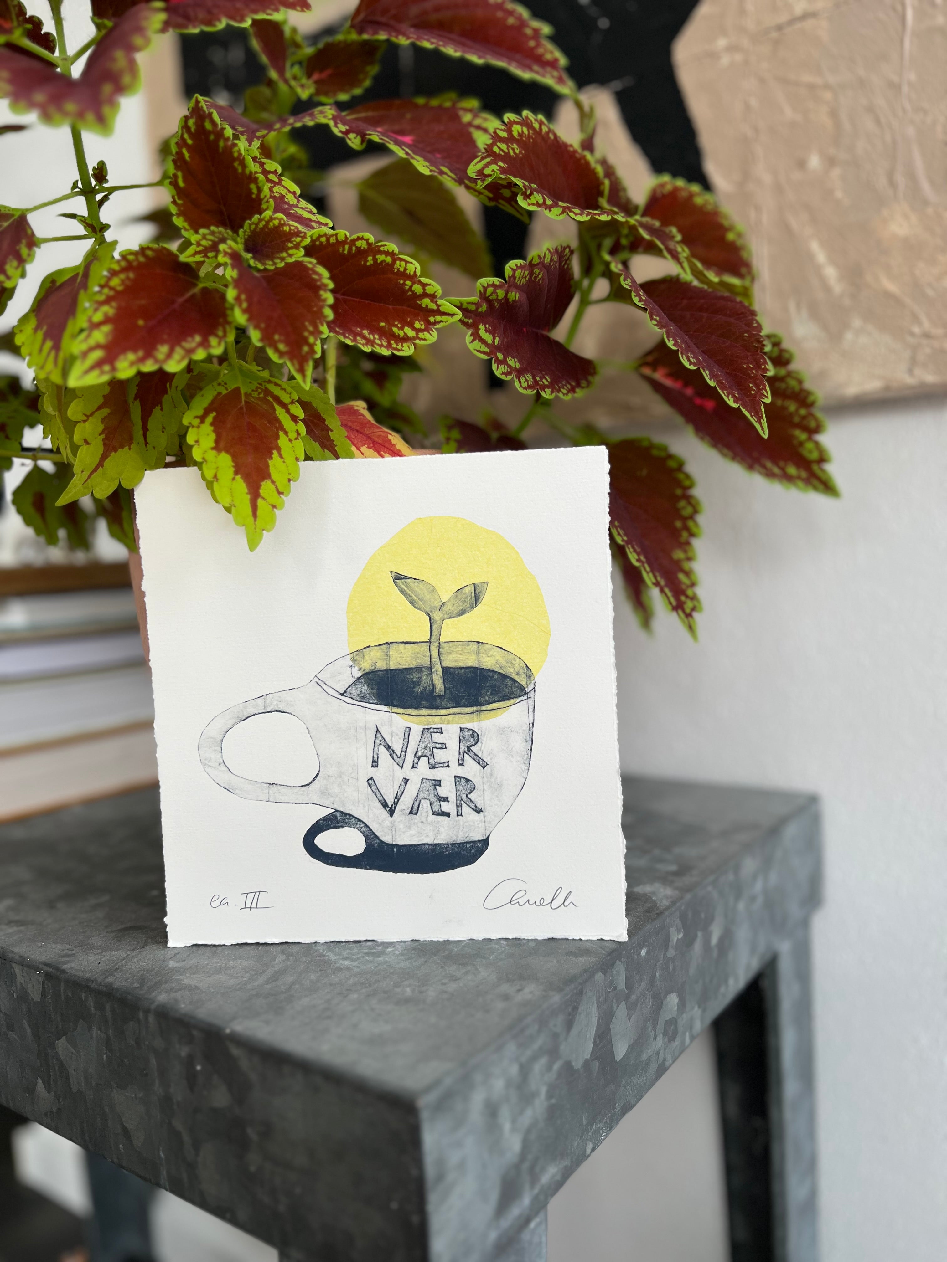 Håndlavet collografi | Nærvær no. 3 | Anette Zimmerlund