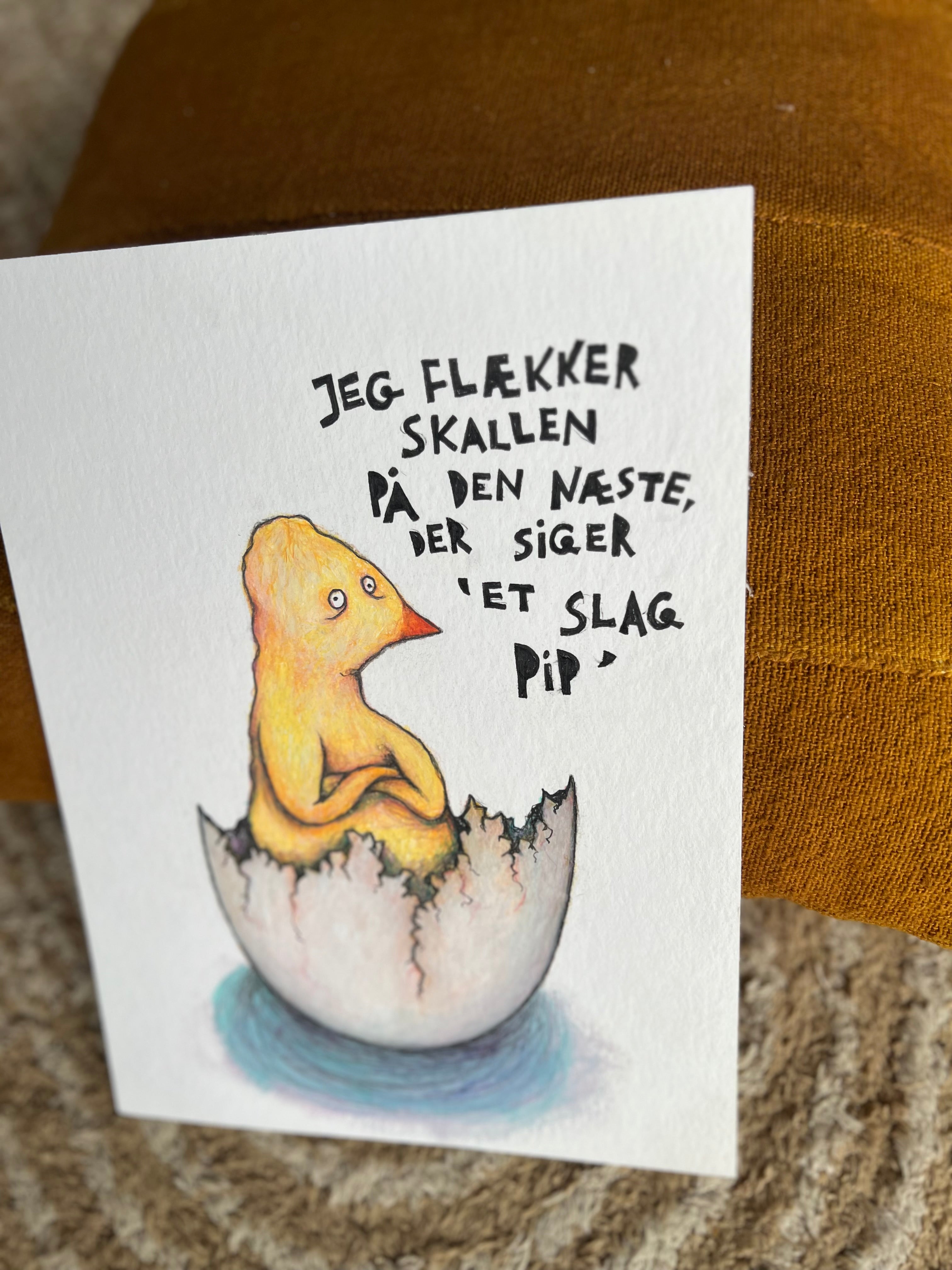 Originalt maleri | Et slag pip | Anette Zimmerlund