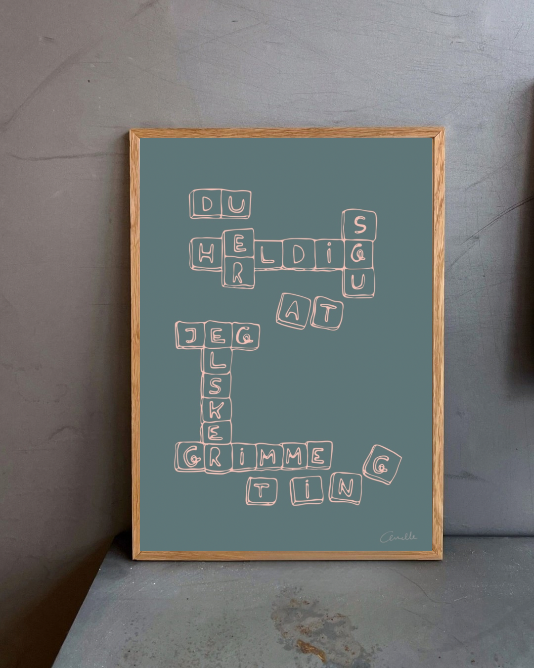 Du er sgu heldig - Kunstplakat