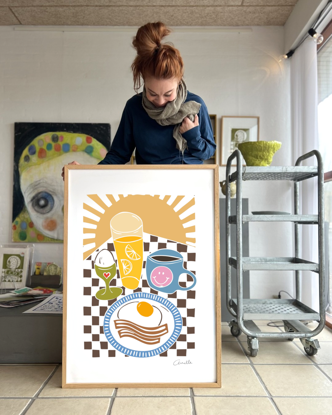 Æg på to måder - Kunstplakat