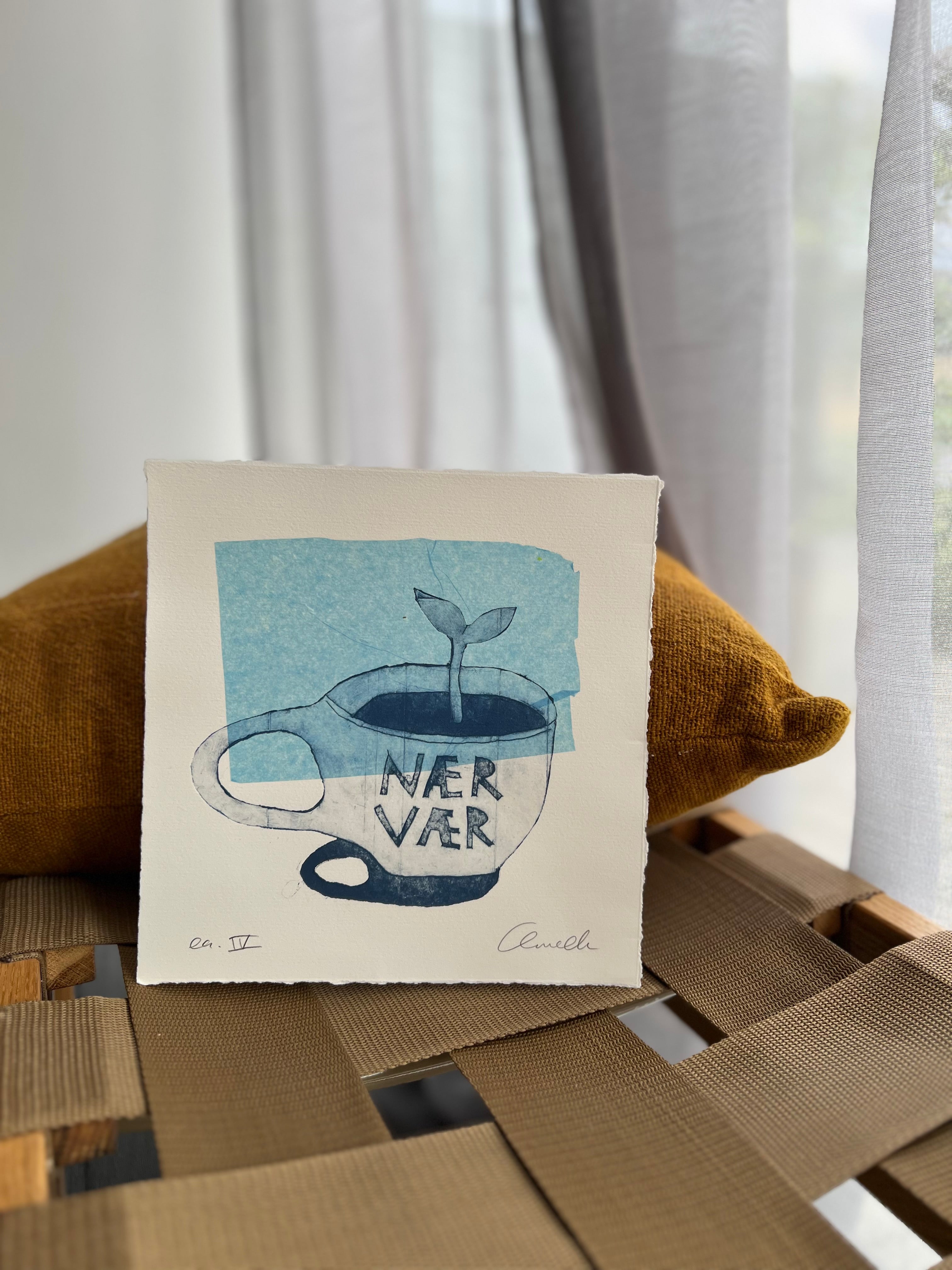 Håndlavet collografi | Nærvær no. 4 | Anette Zimmerlund