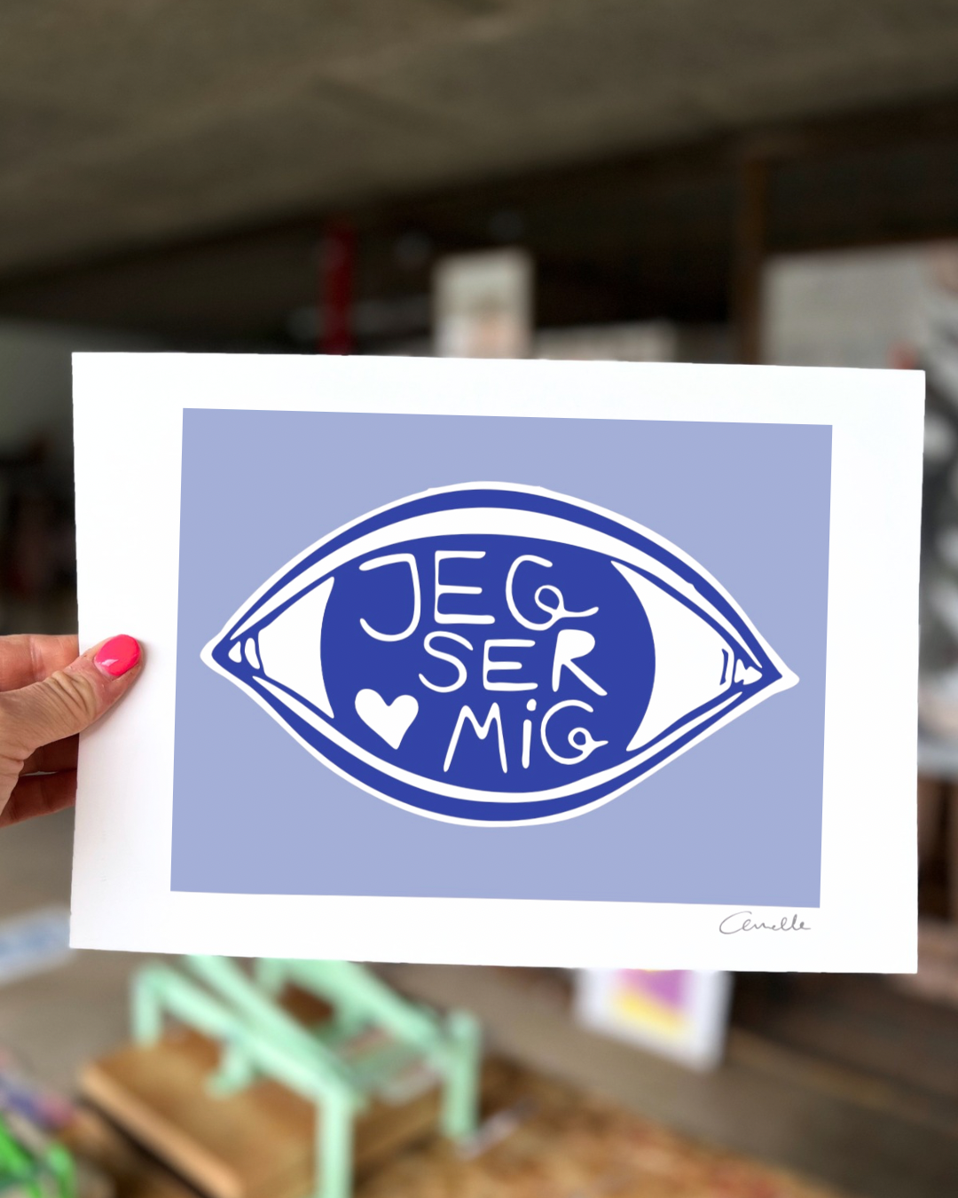 Jeg ser mig - Kunstplakat