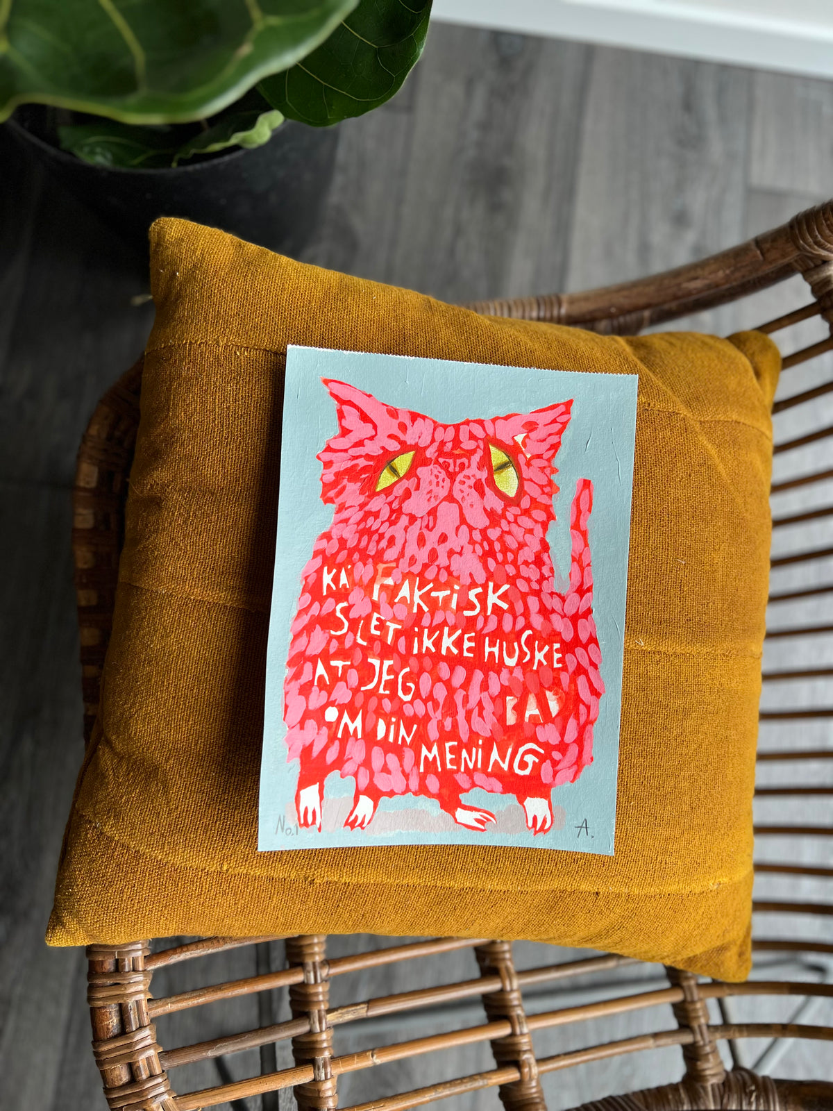 Originalt maleri | Kat no. 1 | Anette Zimmerlund