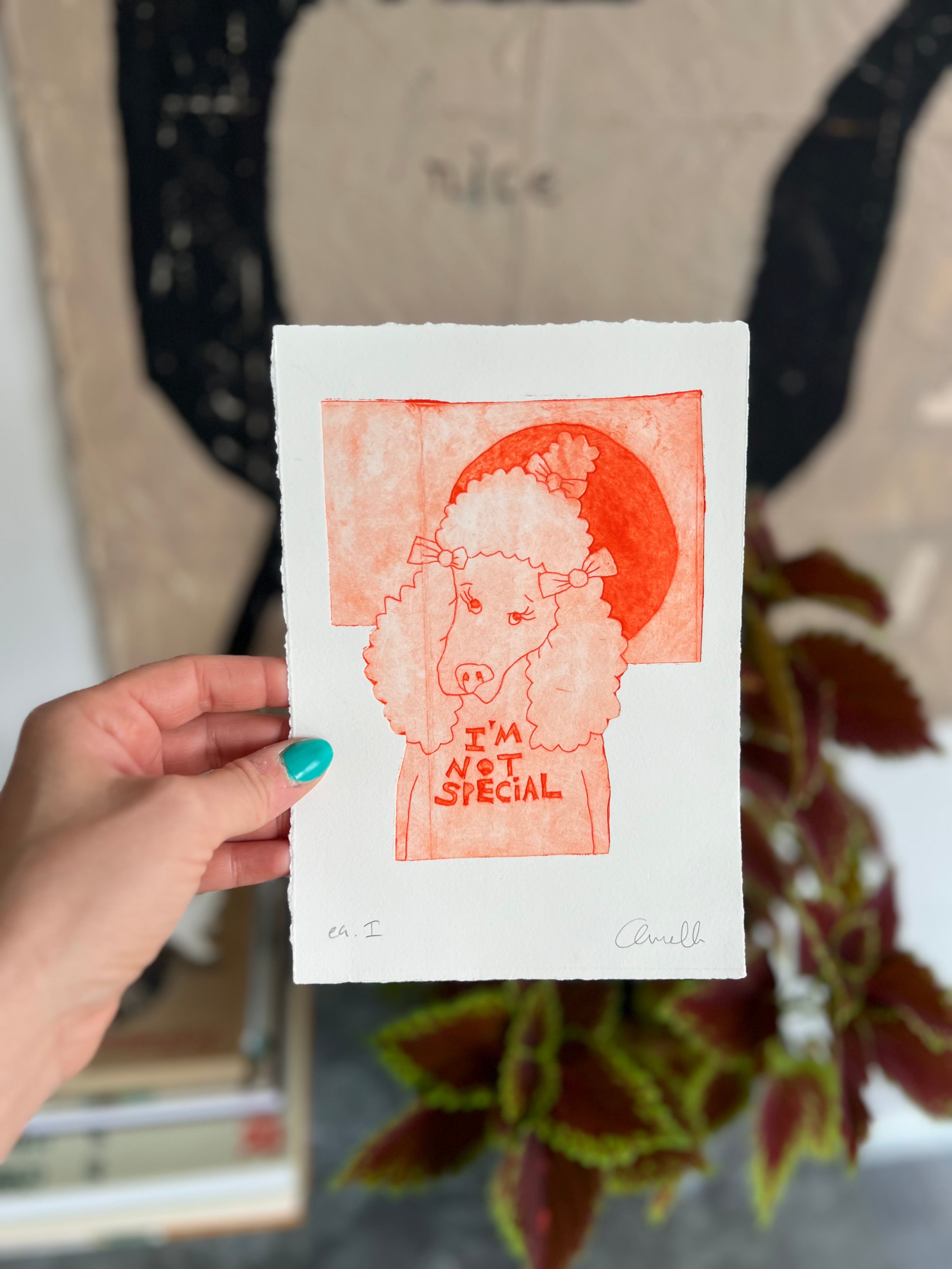 Håndlavet collografi | I'm not special no. 1 | Anette Zimmerlund