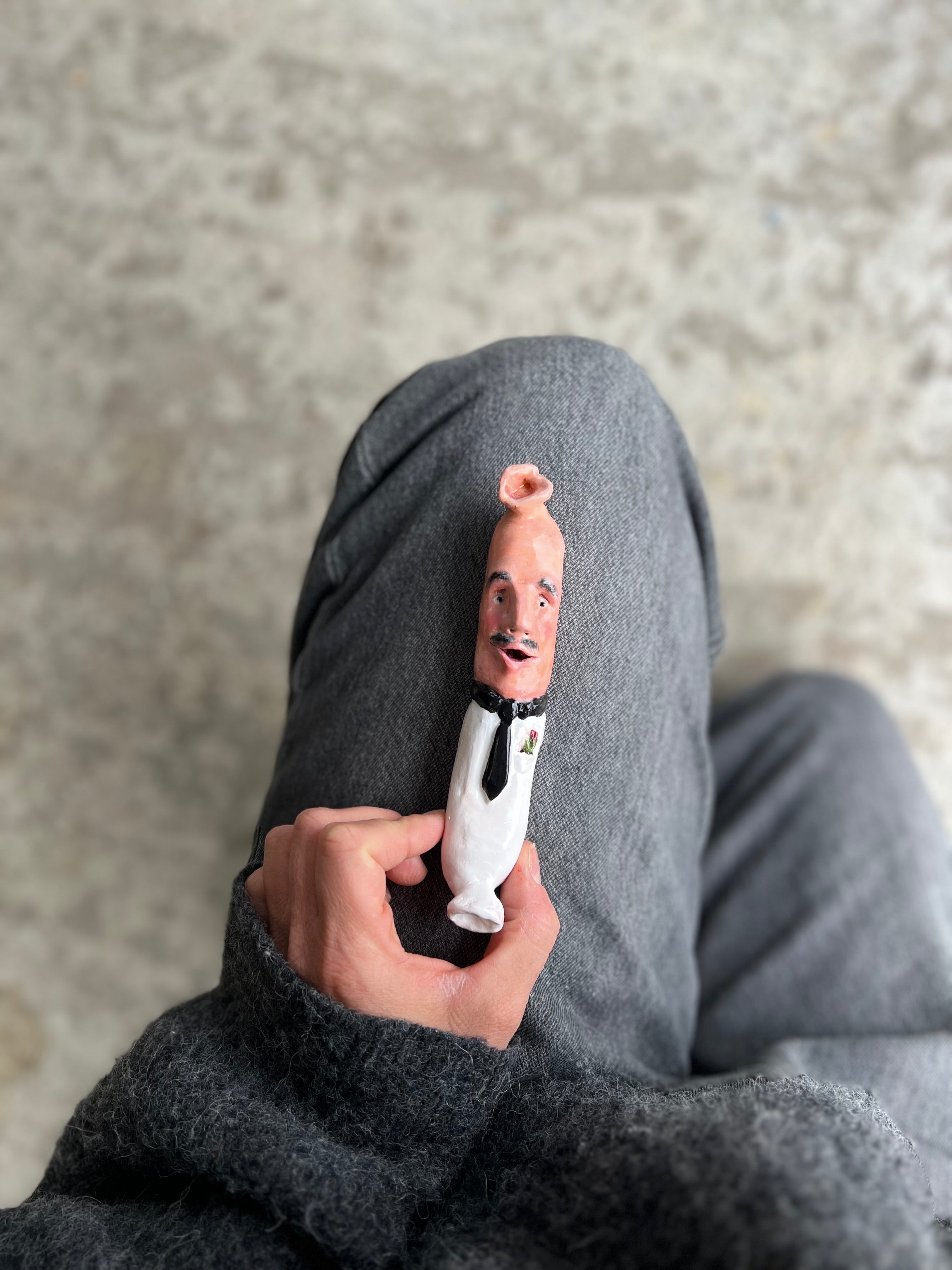Partypølse Tuxedo || Håndlavet Keramik | Zimmerlund Kunst