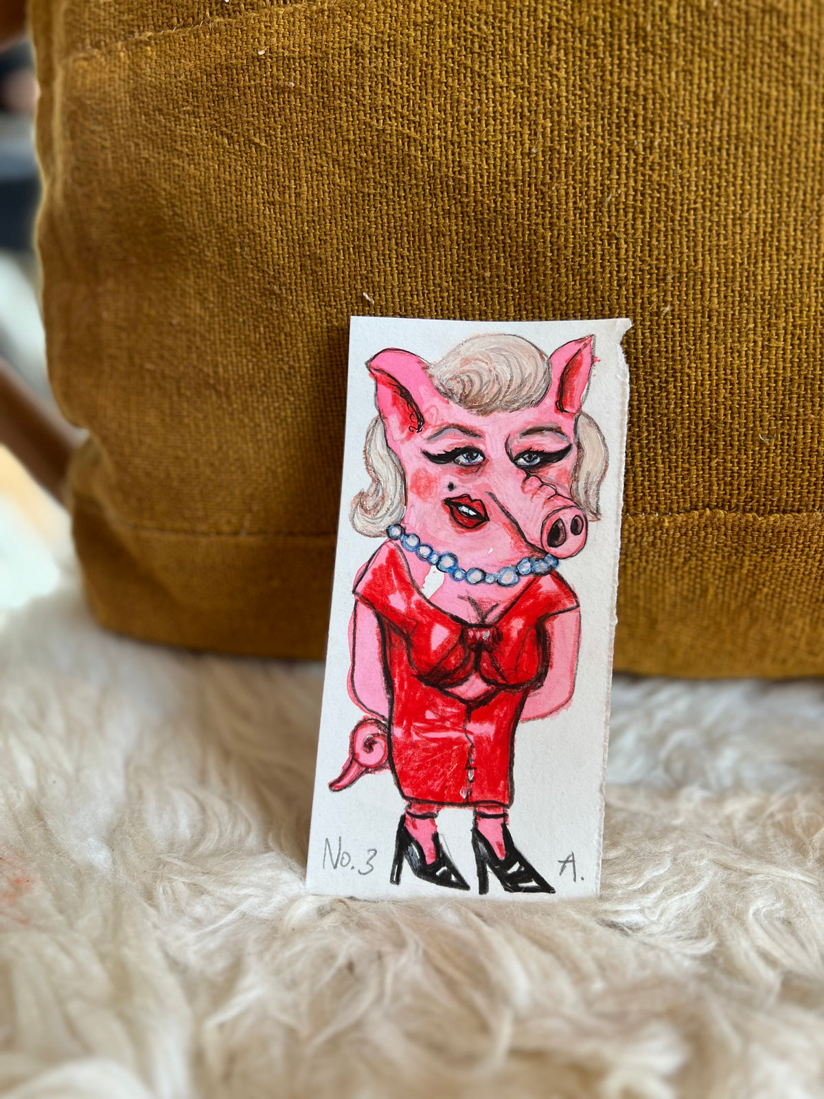 Originalt maleri | Pig-i-lyn Monroe | Anette Zimmerlund