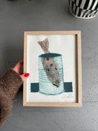 Indrammet collografi | Dåsefisk | Anette Zimmerlund