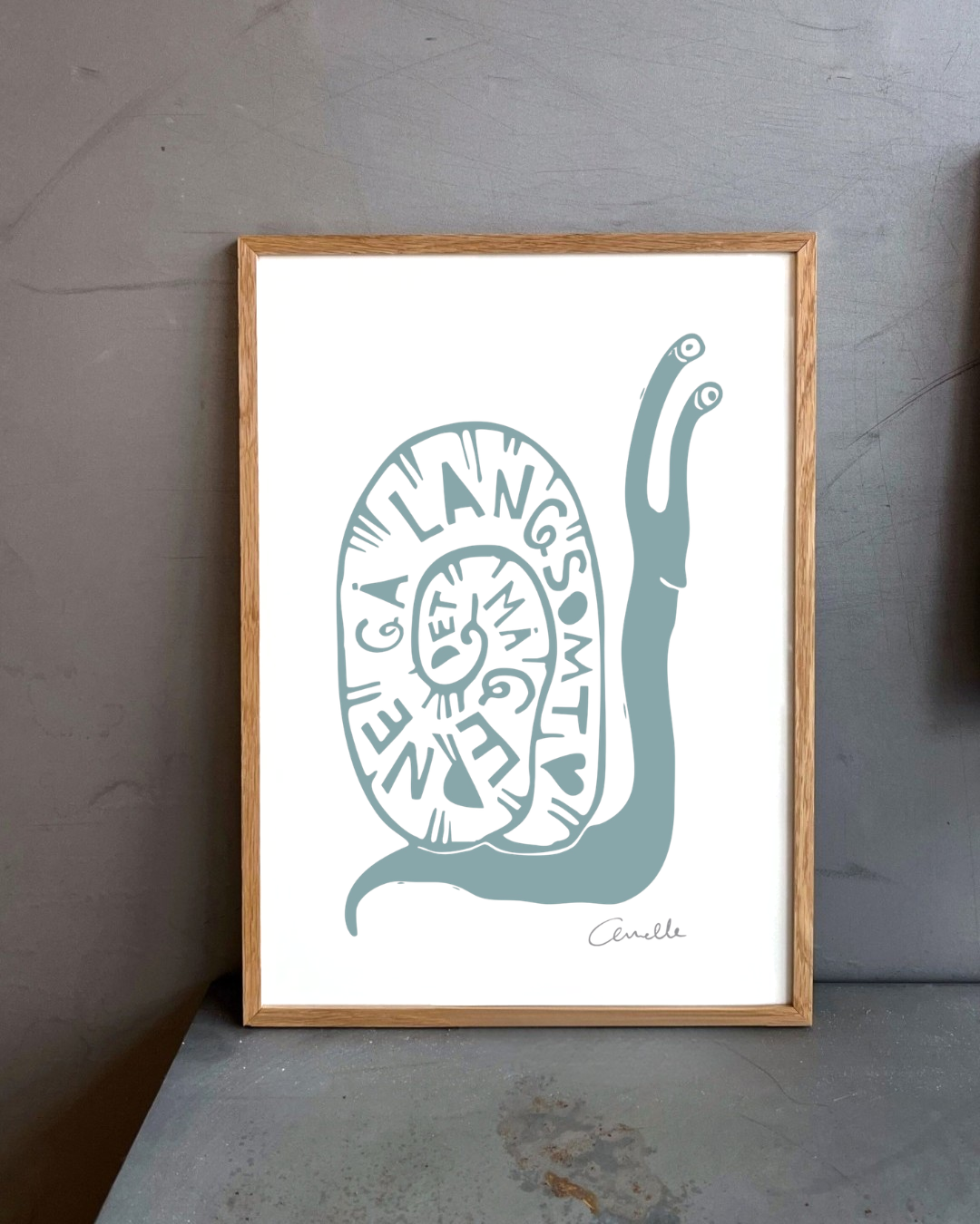 Det må gerne gå langsomt - Kunstplakat