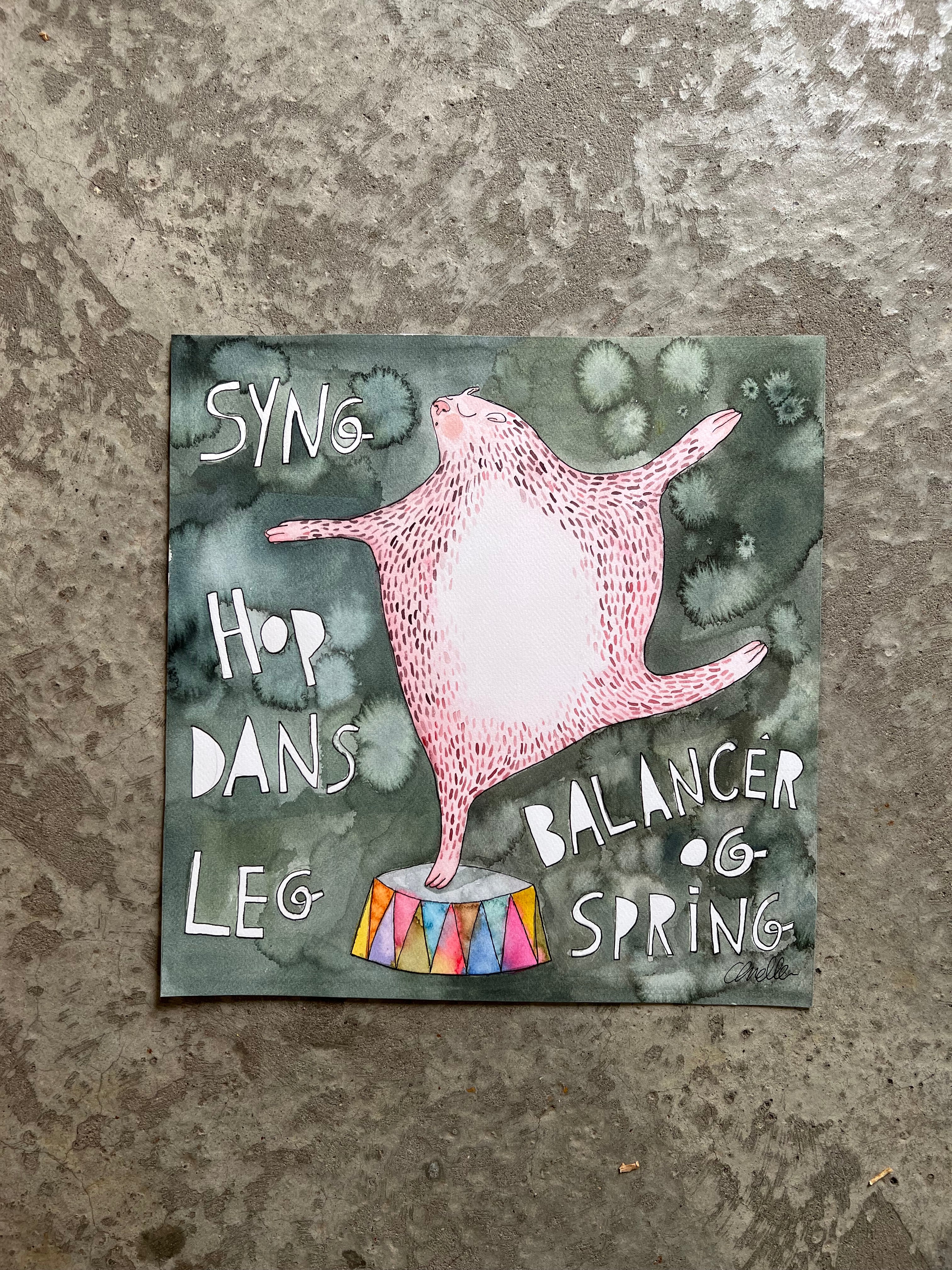 Originalt maleri | Syng, hop, dans | Anette Zimmerlund