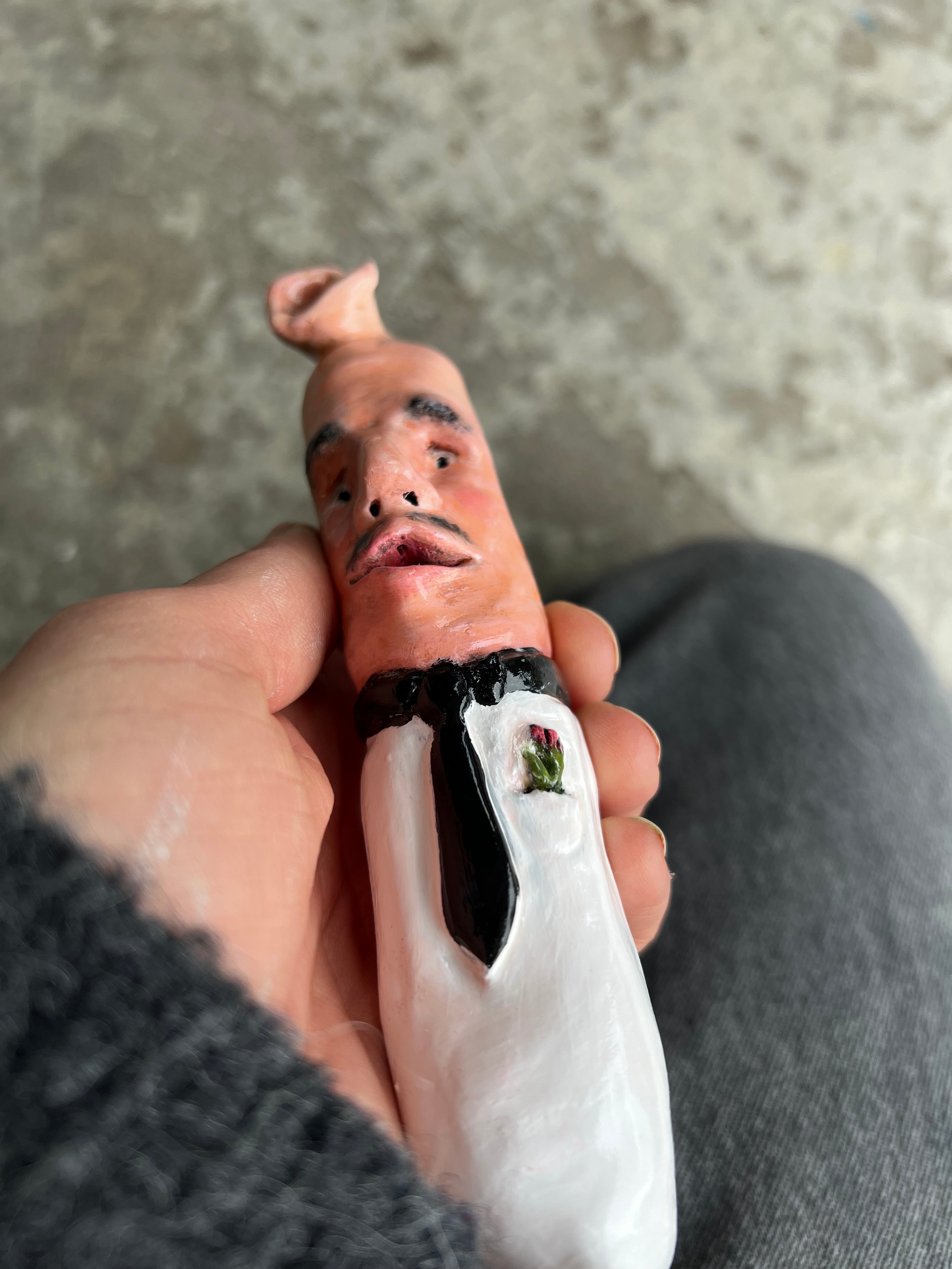 Partypølse Tuxedo || Håndlavet Keramik | Zimmerlund Kunst