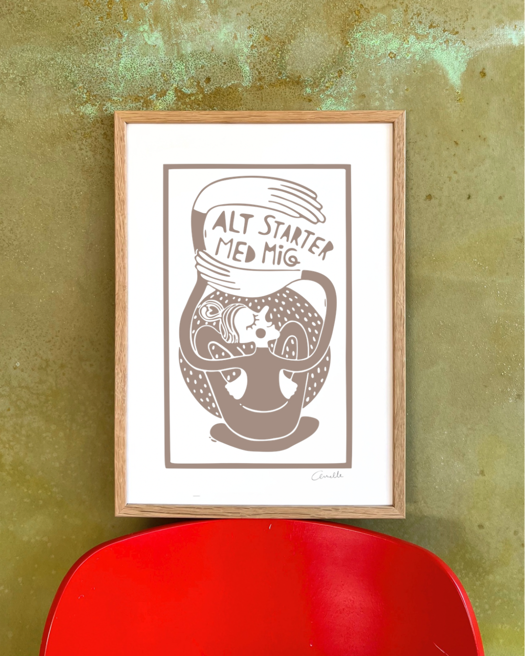 Alt starter med mig - Kunstplakat