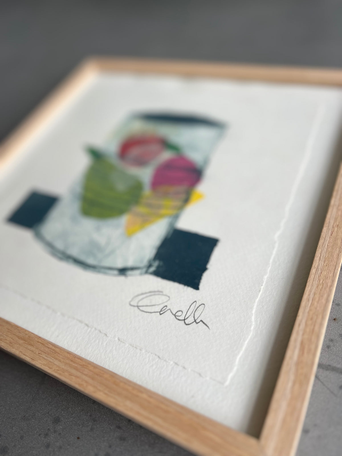 Indrammet collografi | Dåsefrugter | Anette Zimmerlund