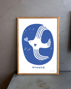 Omsorgsfugl - Kunstplakat