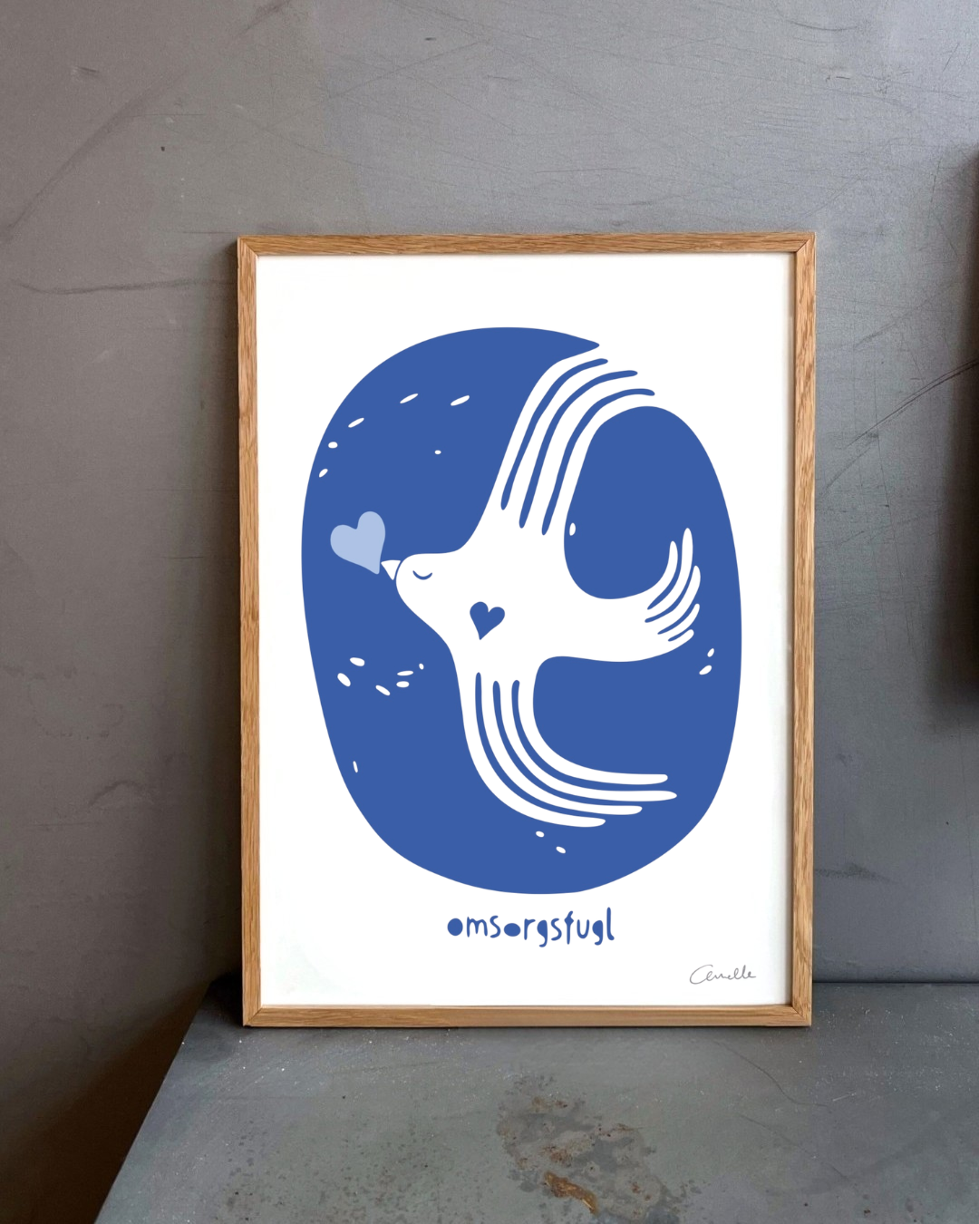 Omsorgsfugl - Kunstplakat