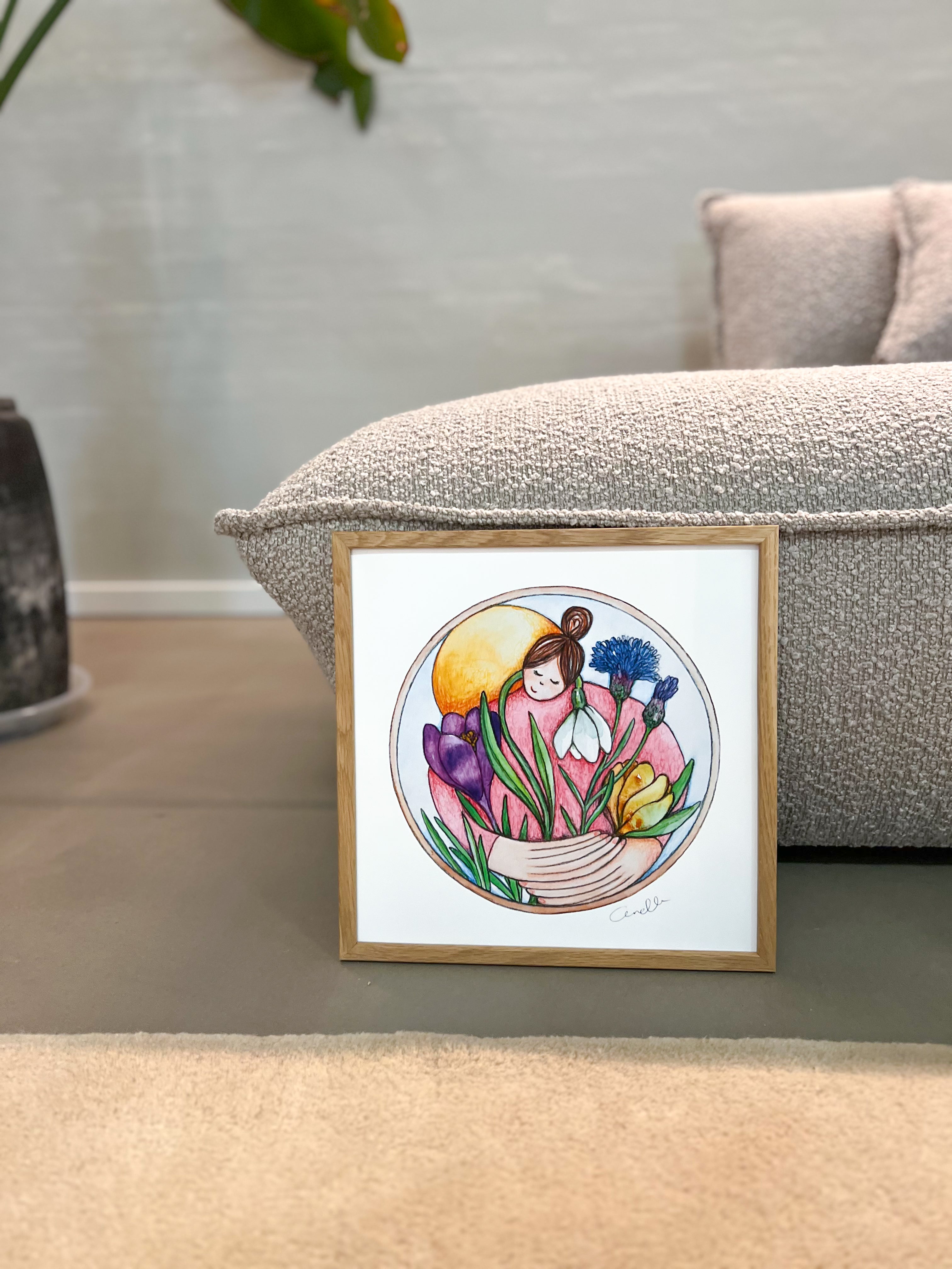 Forårsdamen - Kunstplakat | Anette Zimmerlund