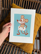 Linoleumstryk, reduktion | Mickey | A4