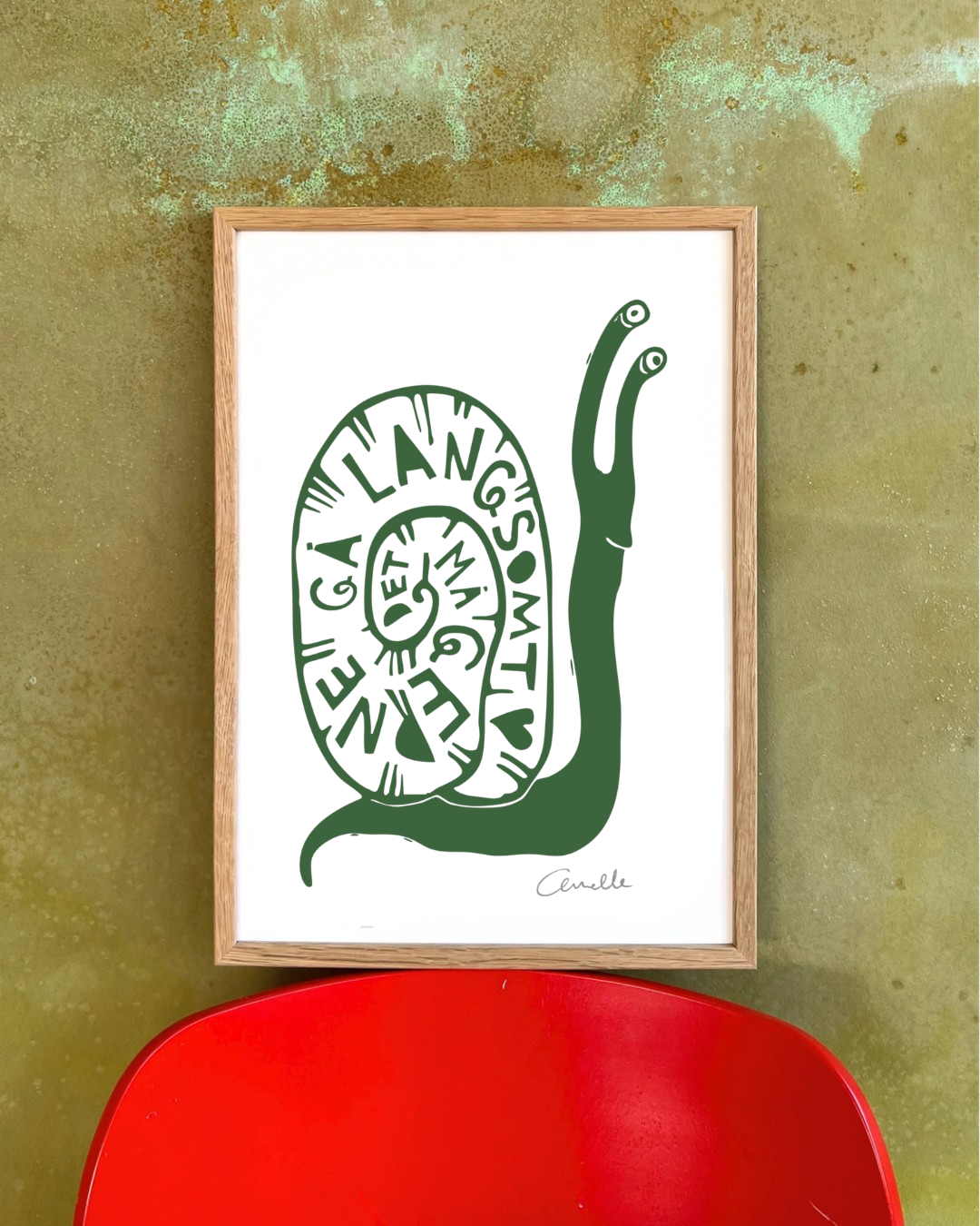 Det må gerne gå langsomt - Kunstplakat