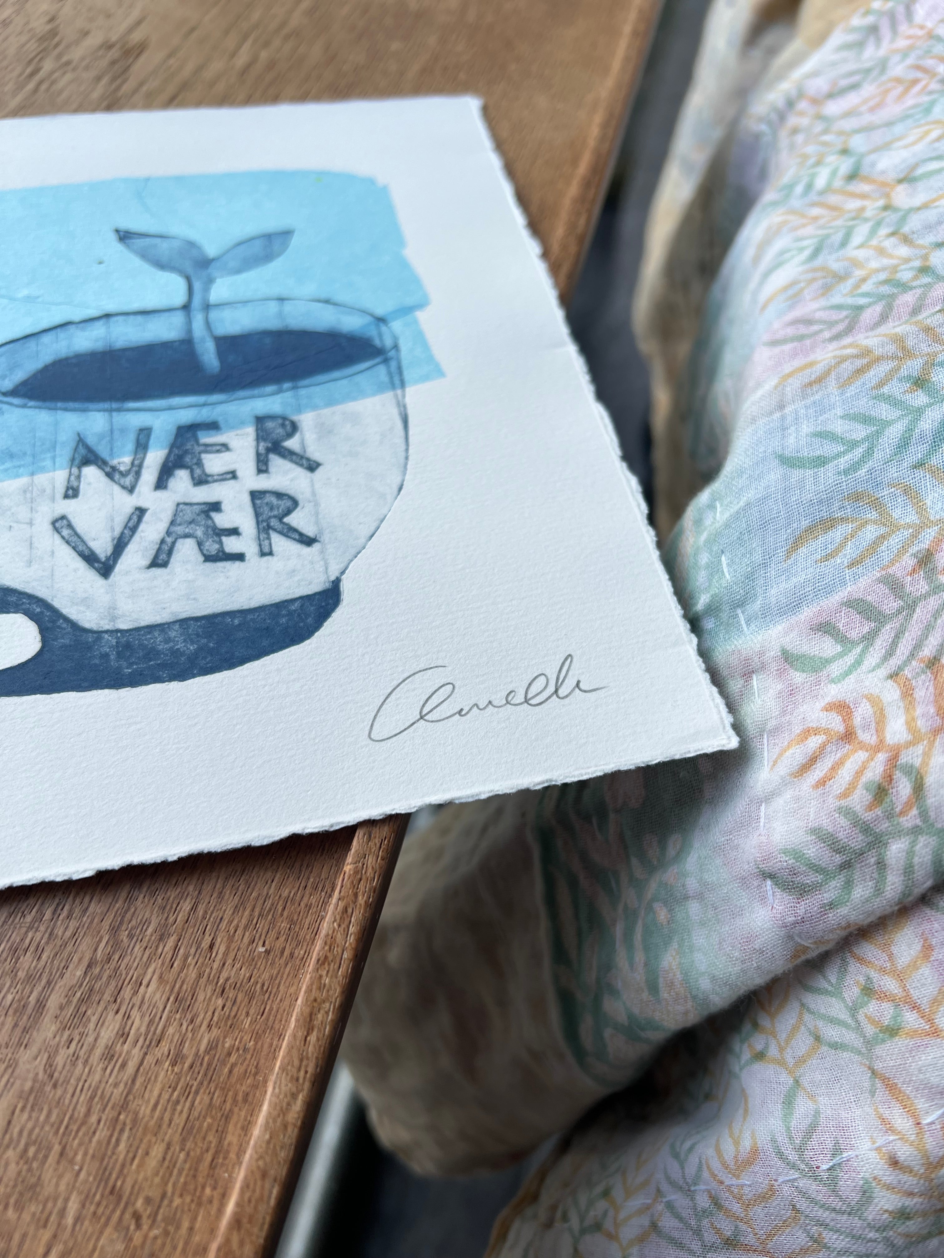 Håndlavet collografi | Nærvær no. 4 | Anette Zimmerlund