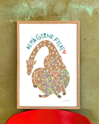Du må gerne fylde - Kunstplakat