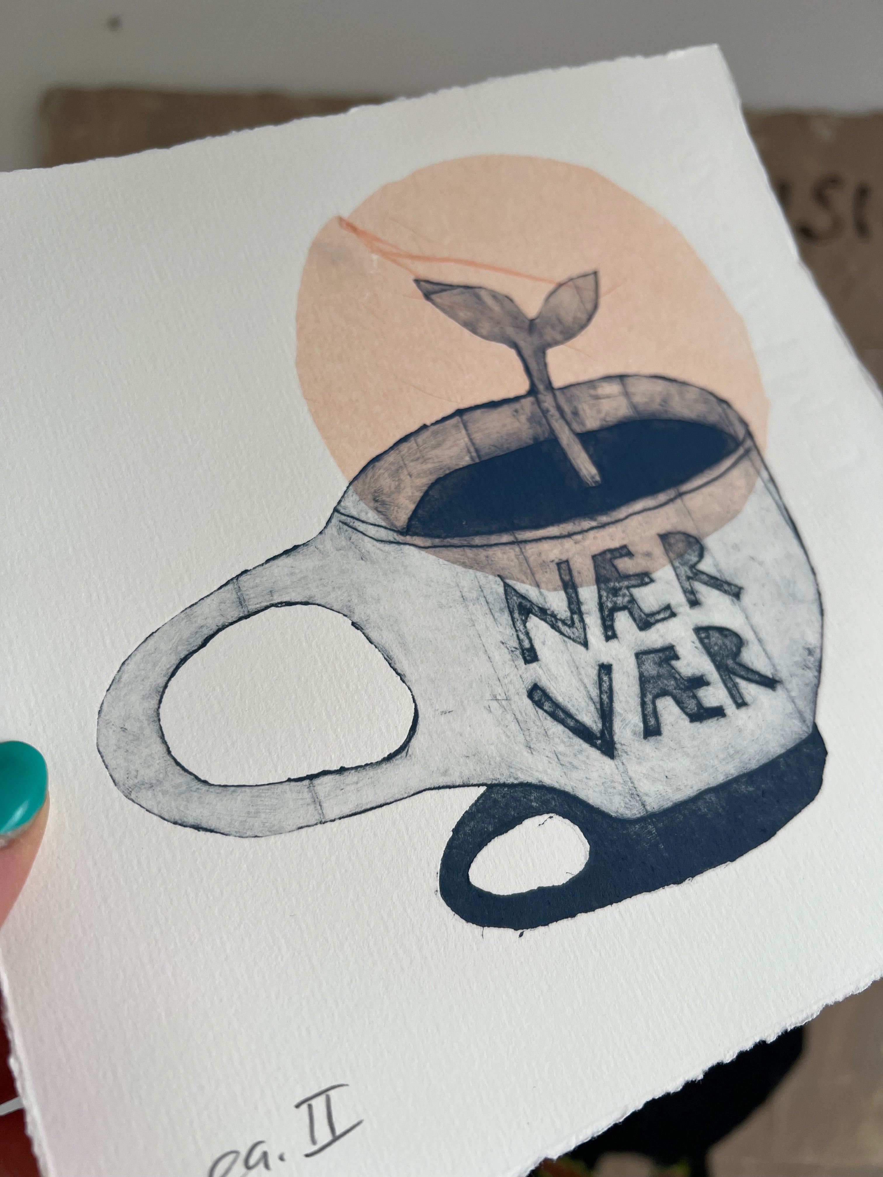 Håndlavet collografi | Nærvær no. 2 | Anette Zimmerlund