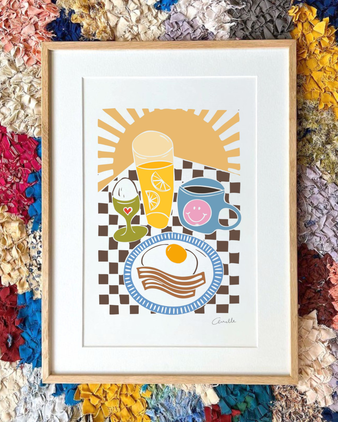 Æg på to måder - Kunstplakat