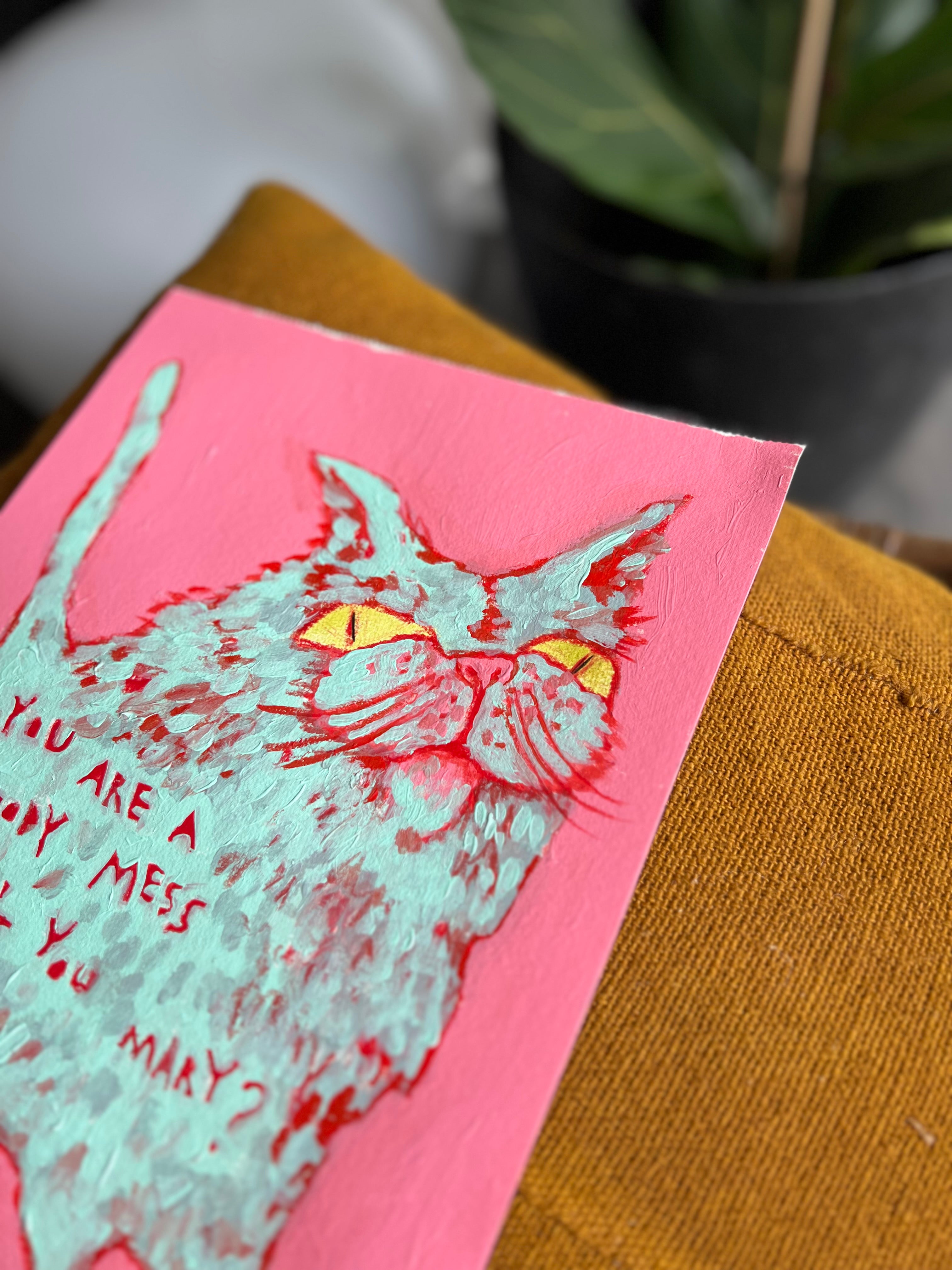 Originalt maleri | Kat no. 2 | Anette Zimmerlund