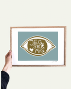 Jeg ser mig - Kunstplakat