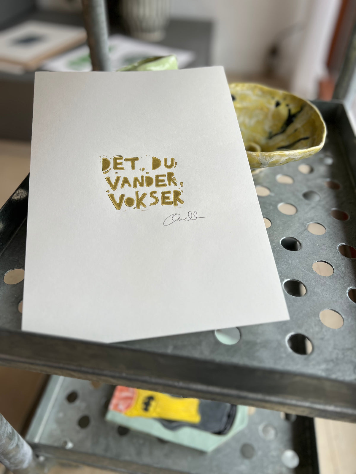 Håndlavet linoleumstryk | Det, du vander | A4