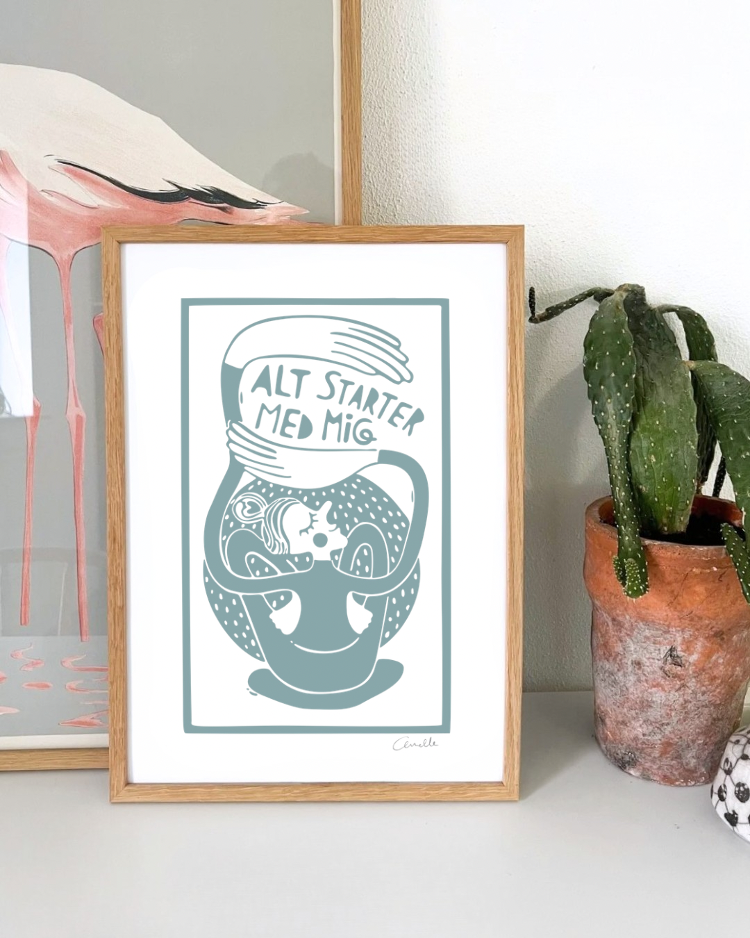 Alt starter med mig - Kunstplakat