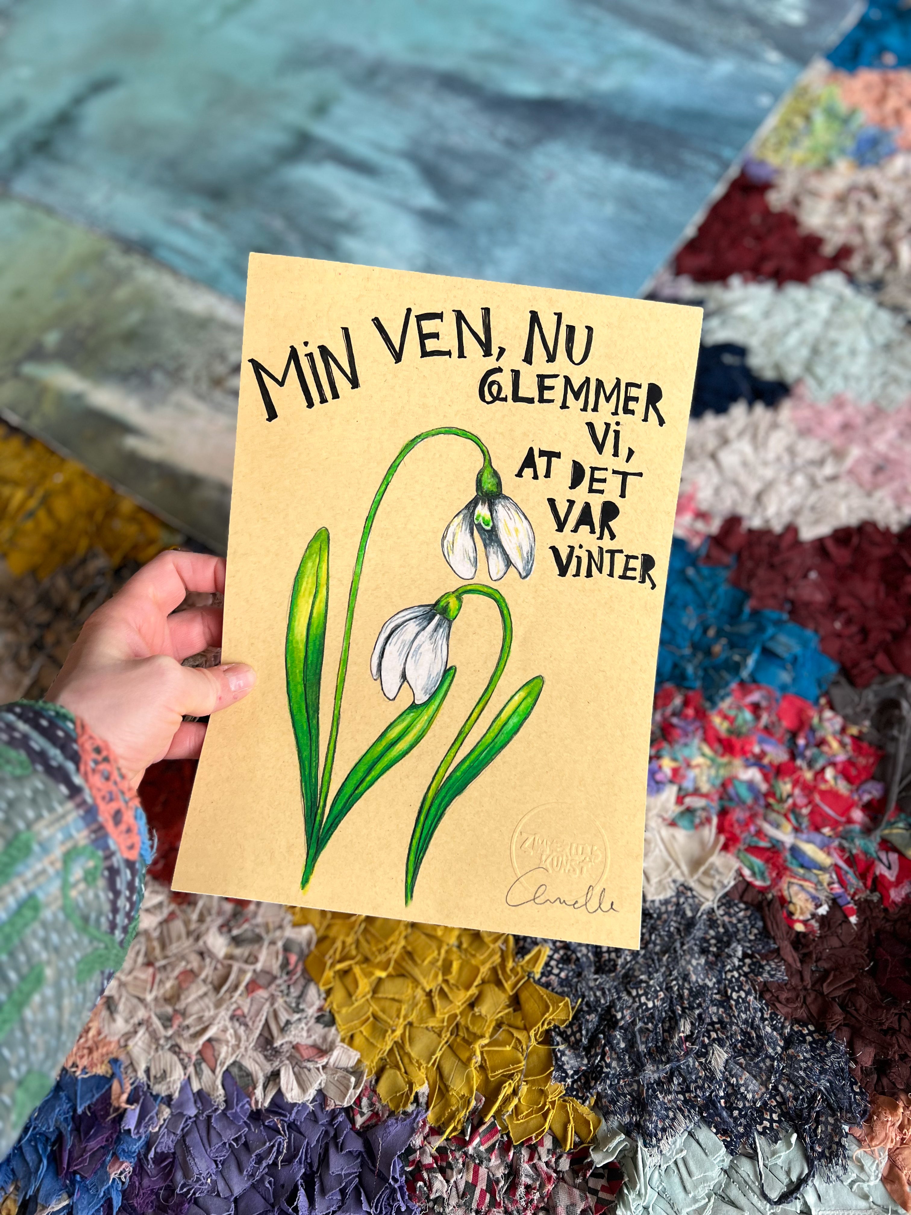 Min ven nu glemmer vi - Kunstplakat