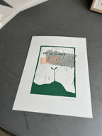Det, du vander m. grå sky | Linoleumstryk (Mixed Media)