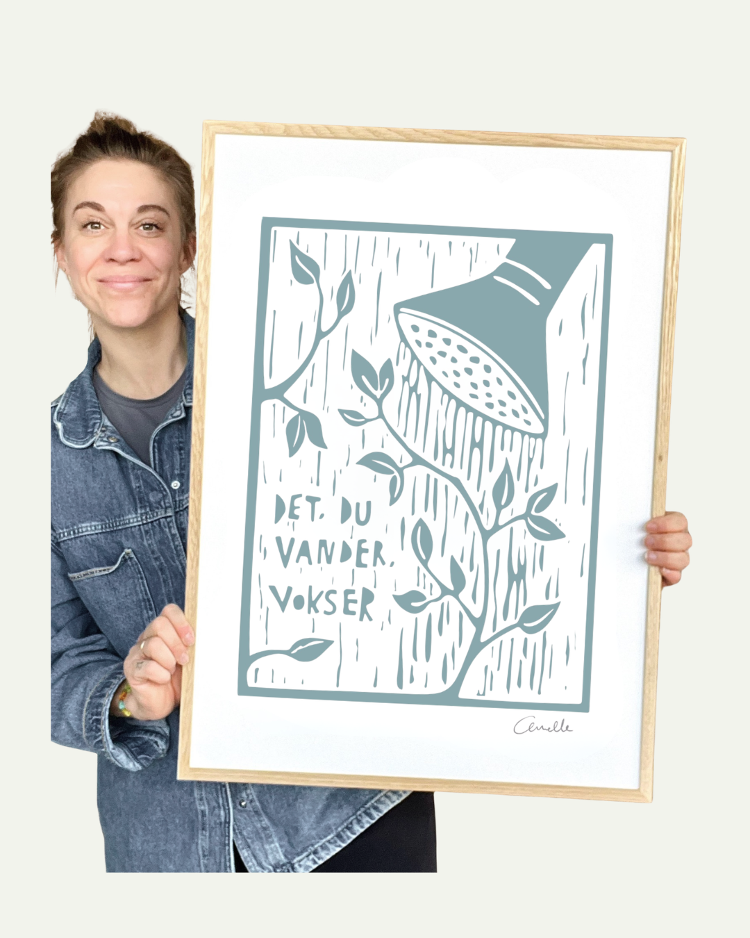 Det du vander vokser - Kunstplakat