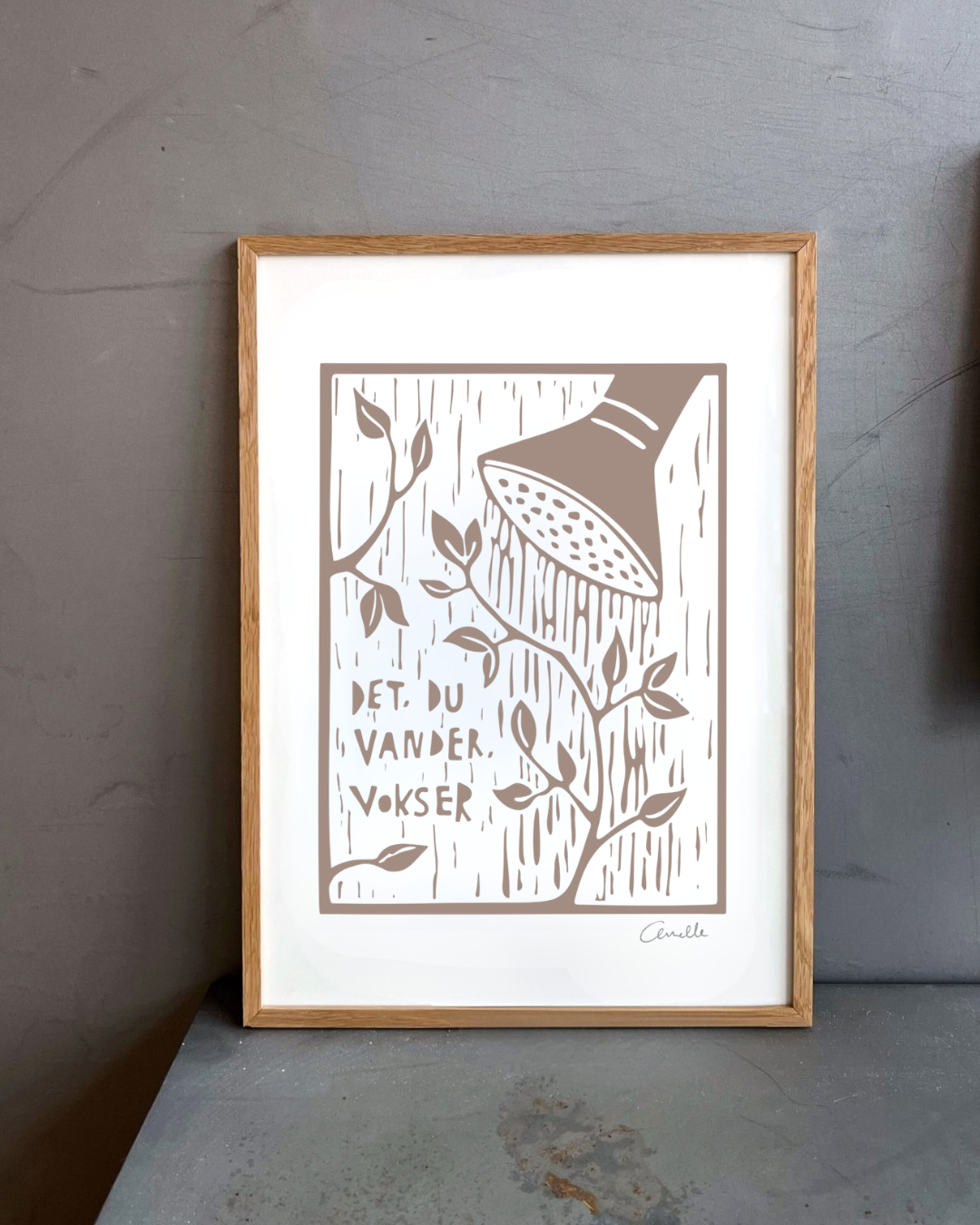 Det du vander vokser - Kunstplakat