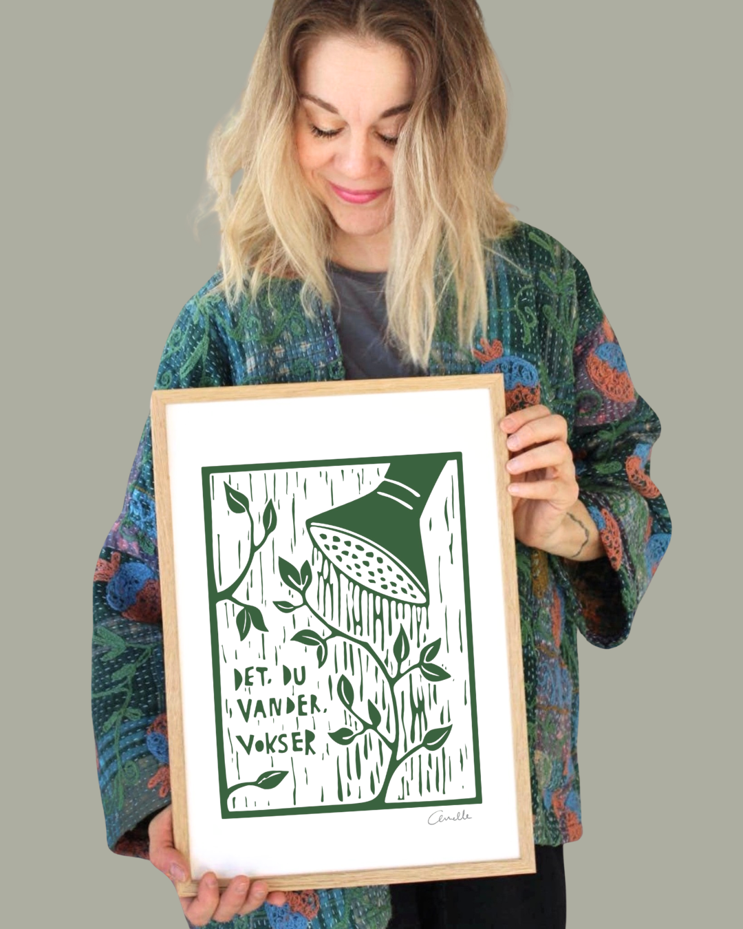 Det du vander vokser - Kunstplakat