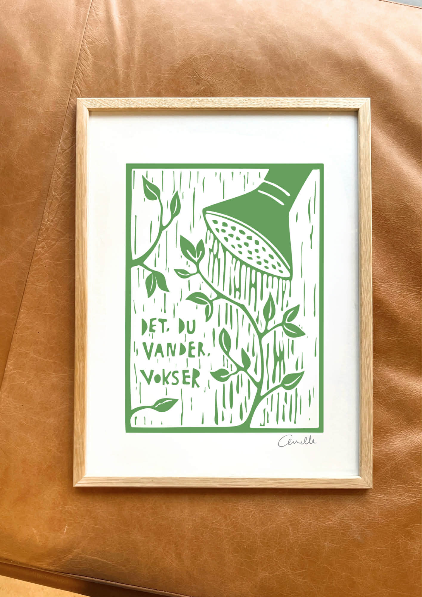 Det du vander vokser - Kunstplakat