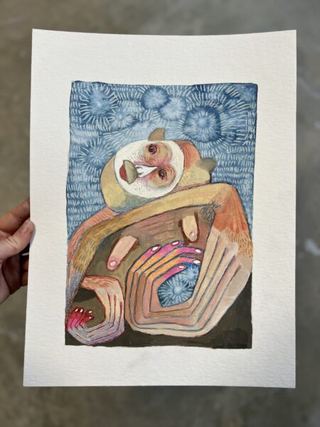 Mixed media med titlen “Monkey Thief”