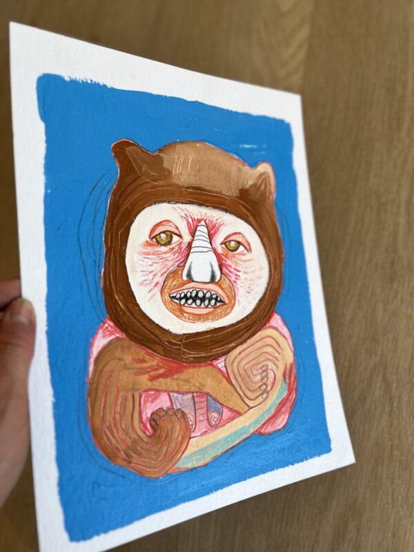 “Monkey Deep Doubt”, 24*32 cm. - Image 6