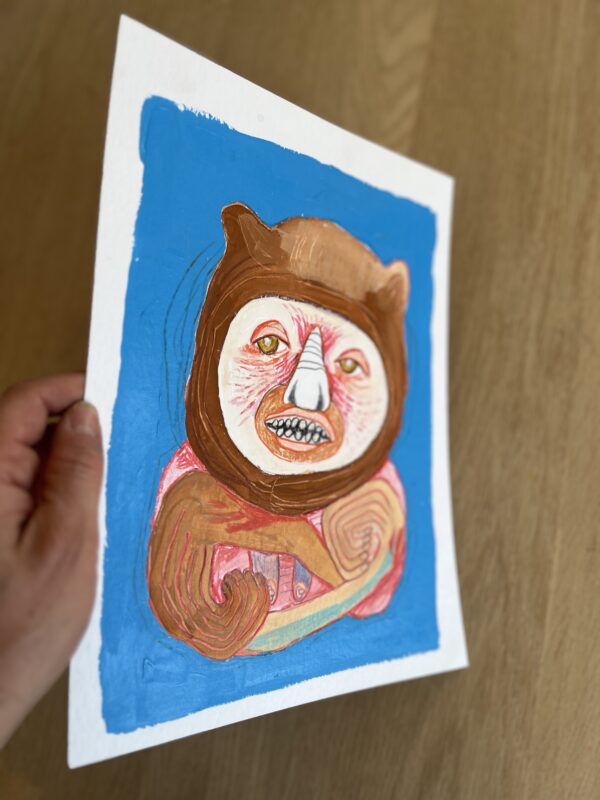“Monkey Deep Doubt”, 24*32 cm. - Image 7