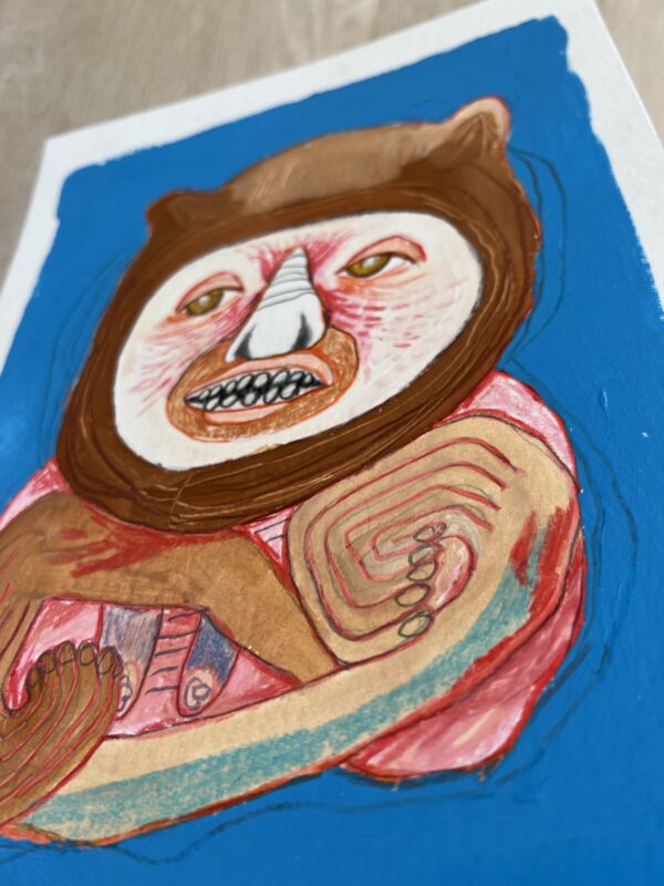 “Monkey Deep Doubt”, 24*32 cm. - Image 9
