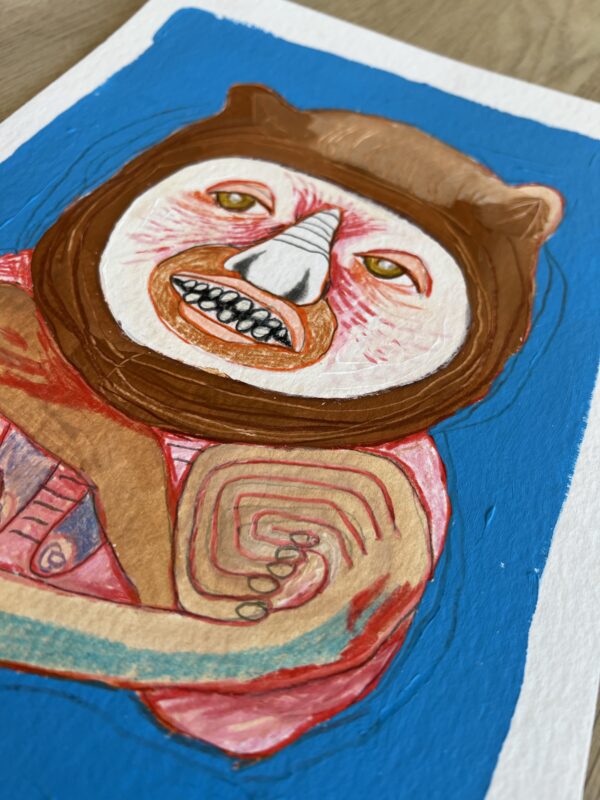 “Monkey Deep Doubt”, 24*32 cm. - Image 8