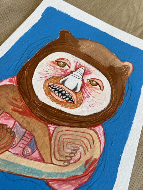 “Monkey Deep Doubt”, 24*32 cm. - Image 4