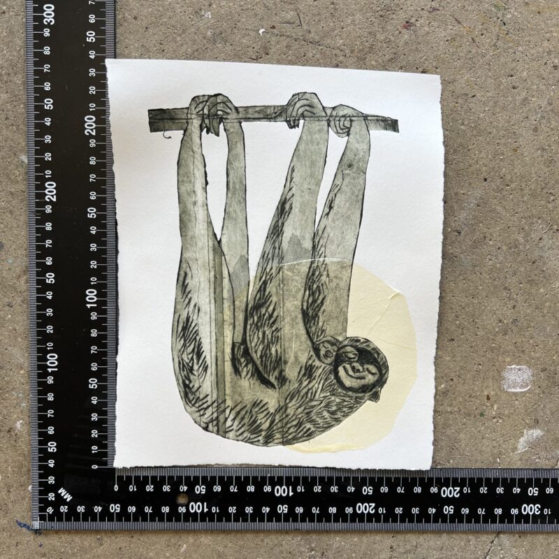 “Dovendyr no. 3”, collografi - Billede 2
