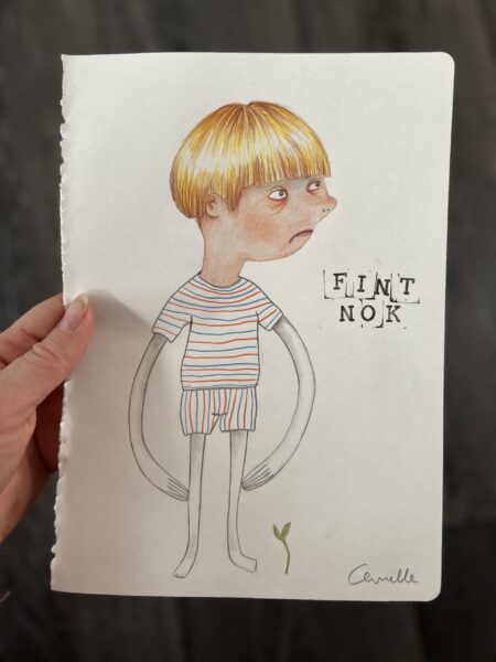 Mixed media med titlen “Drengen, der aldrig smilede, men klarede sig fint nok”