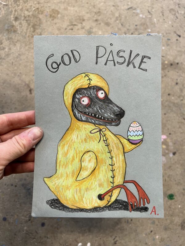 Mixed media med titlen “God påske”