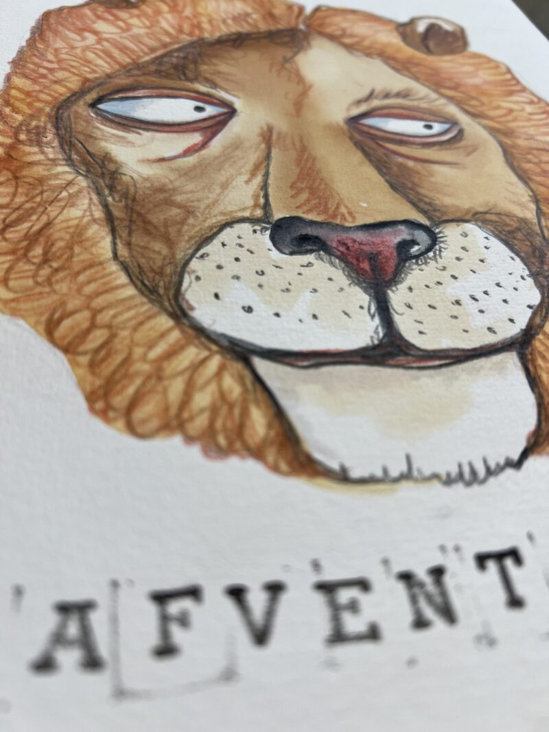 “Afventer”, 18*24 cm - Billede 2